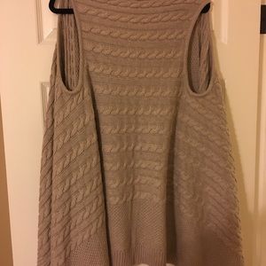 Ladies Matilda Jane tan cable knit sweater vest